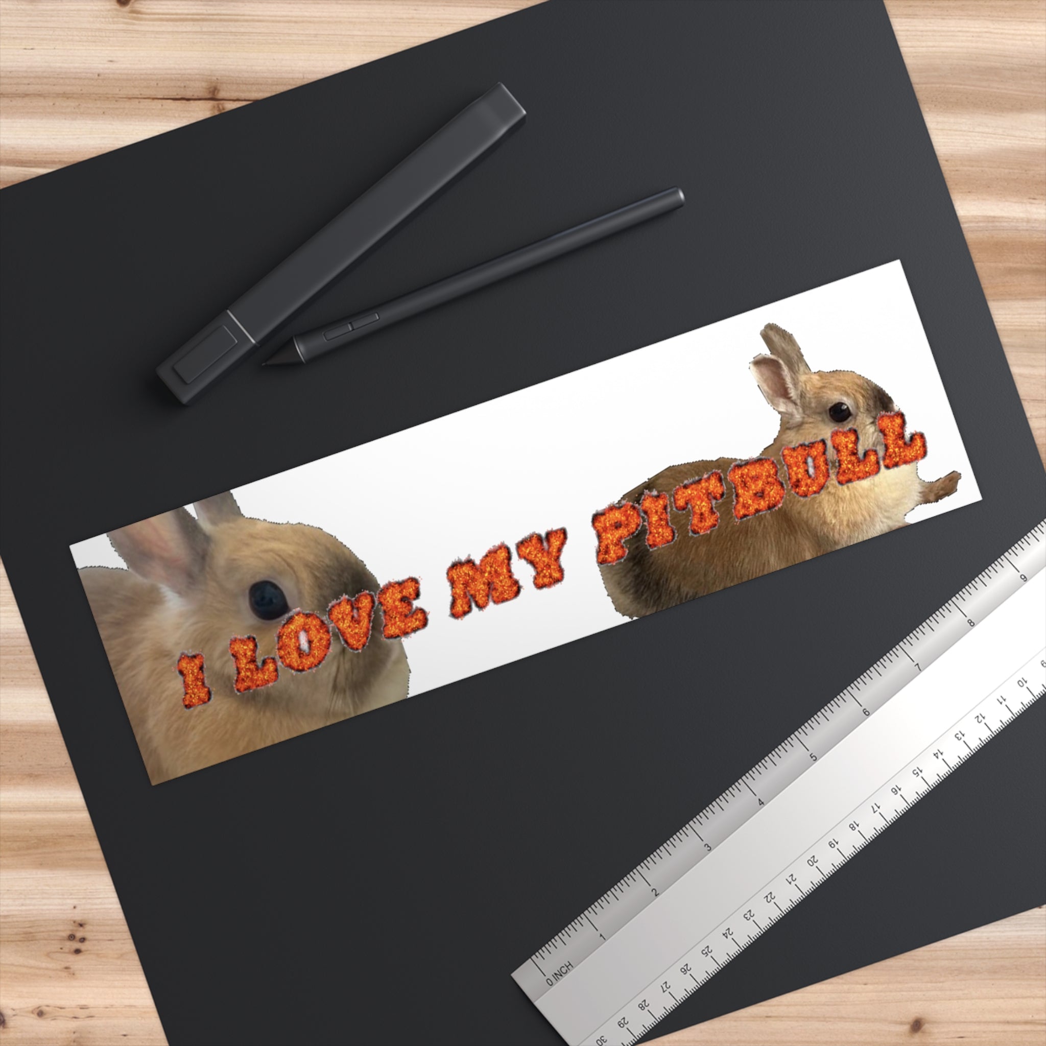 "I Love My Pitbull" Peanut Bumper Stickers