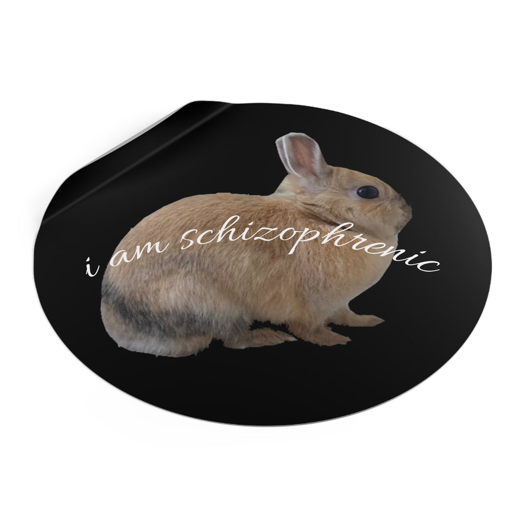 Round Peanut Schizophrenia Stickers