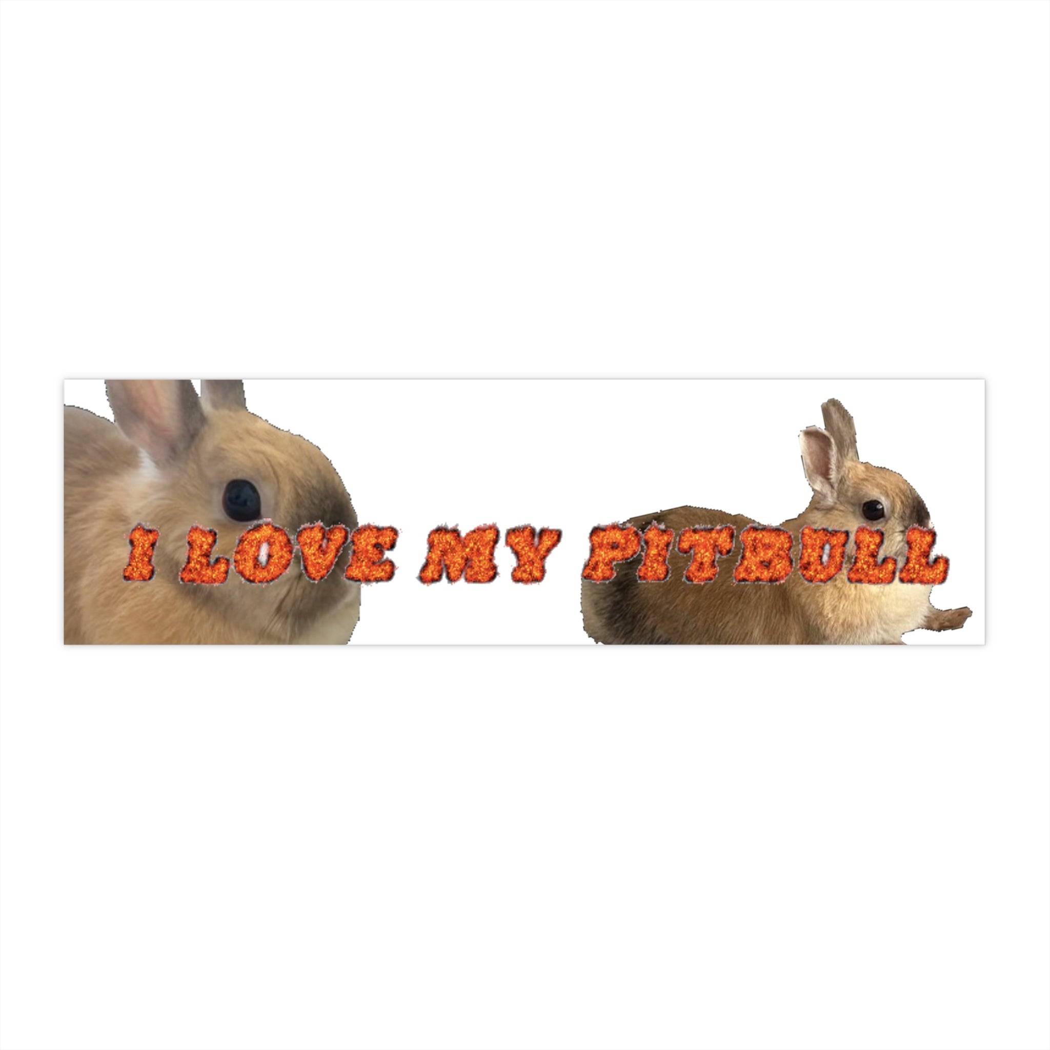 "I Love My Pitbull" Peanut Bumper Stickers