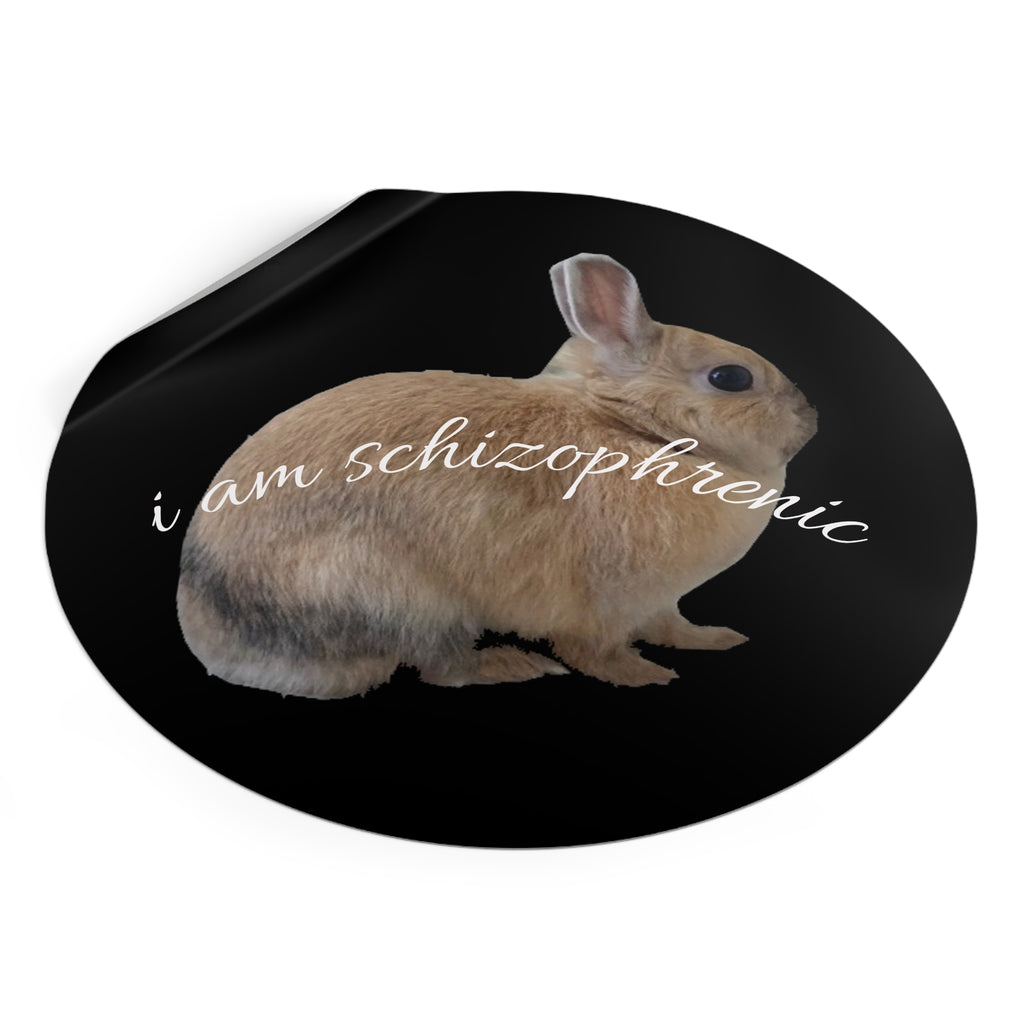 Round Peanut Schizophrenia Stickers